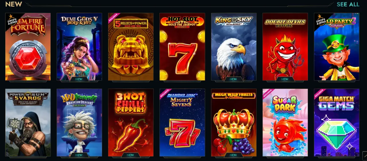 Dolly Casino Παιχνίδια
